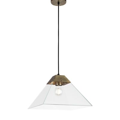 Aubree Square Pendelleuchte Large, 1 Licht E27, Antikmessing / VL08346