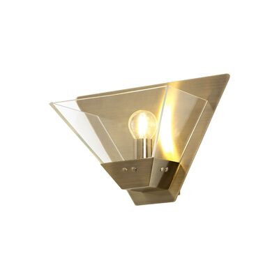 Aubree Wall Lamp, 1 Light E14, Antique Brass / VL08347