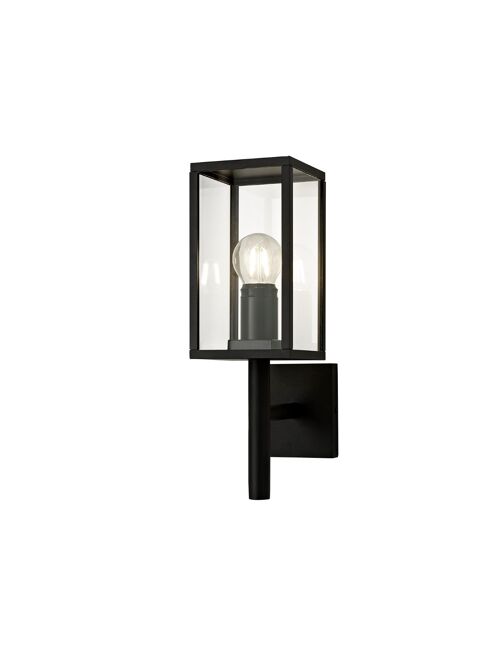 Lowri Upward Wall Lamp, 1 x E27, IP54, Graphite Black / VL08350