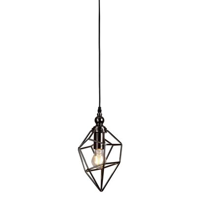 Lámpara Colgante Byrne Pequeña, 1 x E27, Níquel Negro / VL08372