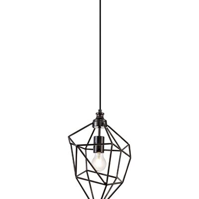 Lámpara Colgante Mediana Byrne, 1 x E27, Níquel Negro / VL08393
