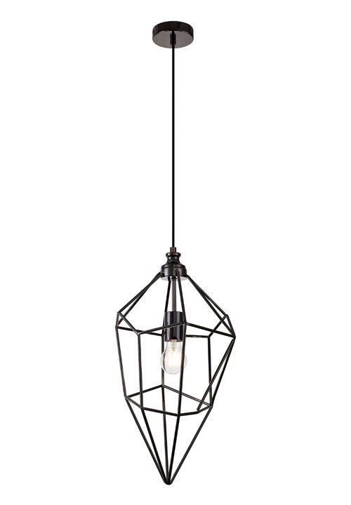 Byrne Large Pendant, 1 x E27, Black Nickel / VL08394