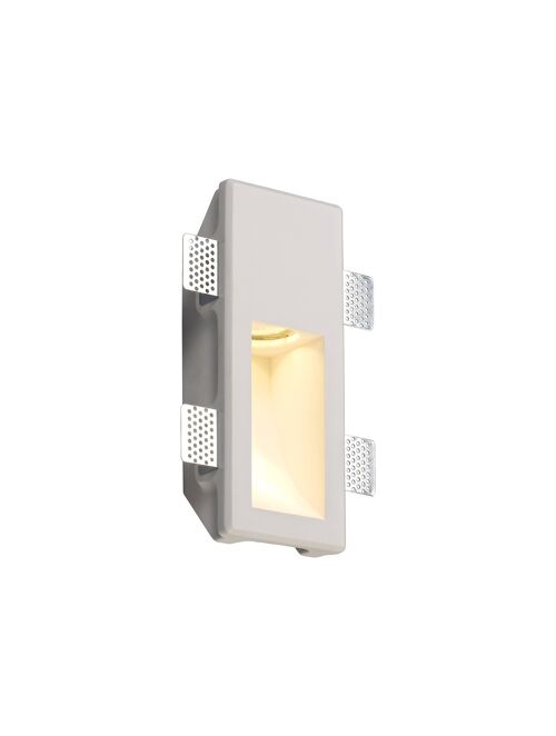 Alisha Small Recessed Wall Lamp, 1 x GU10, White Paintable Gypsum, Cut Out: L:253mmxW:103mm / VL08405