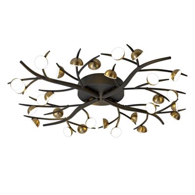 Aliyah 28 Light Semi-Flush, 28 x 3W LED, 3000K, 4400lm, Black/Antique Brass / VL08412