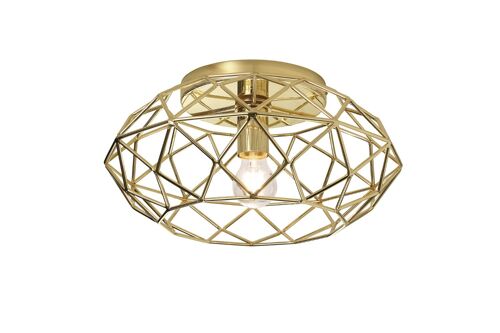 Brooklyn Flush Ceiling, 1 x E27, Polished Brass / VL08427