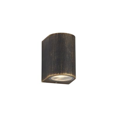 Annabel Curved Wall Lamp, 1 x GU10, IP54, Gold/Black / VL08455