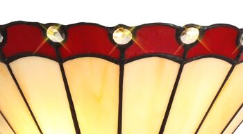 Applique murale Neus Tiffany, 2 x E14, rouge/crème/cristal / VL08482 4