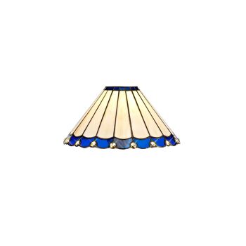 Neus Tiffany abat-jour non électrique 30 cm, bleu/crème/cristal / VL08483 1