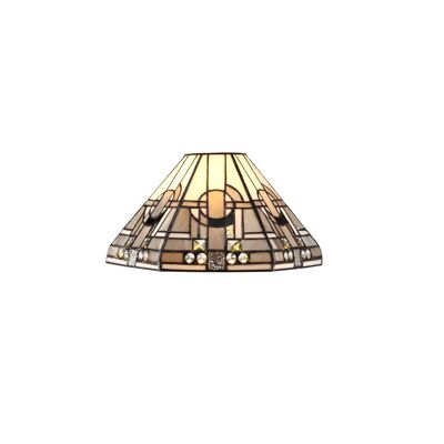 Tiffany, paralume non elettrico Tiffany da 30 cm adatto per lampada a sospensione/soffitto/tavolo, bianco/grigio/nero/cristallo trasparente / VL08499