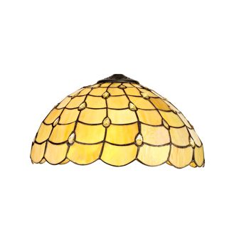 Natalya, abat-jour Tiffany 40 cm uniquement adapté pour suspension/plafonnier/lampe de table, beige/cristal clair/VL08512 1