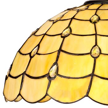 Natalya, abat-jour Tiffany 40 cm uniquement adapté pour suspension/plafonnier/lampe de table, beige/cristal clair/VL08512 2