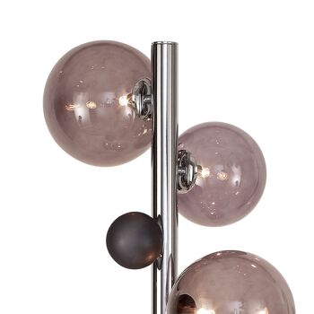 Lampadaire Rosalie, 8 x G9, chrome poli/verre fumé / VL08538 2