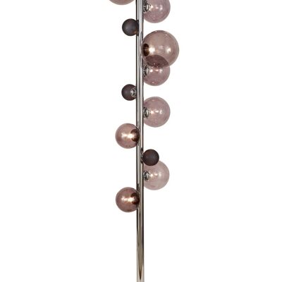 Rosalie Floor Lamp, 8 x G9, Polished Chrome/Smoked Glass / VL08538