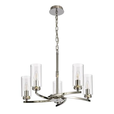 Nina Pendant/Semi Ceiling, 5 x E14, Polished Nickel / VL08544