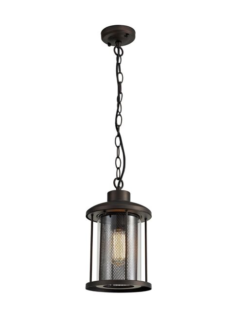 Ophelia Pendant, 1 x E27, Antique Bronze/Clear Glass, IP54 / VL08550