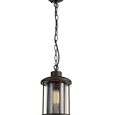 Pendente Ophelia, 1 x E27, bronzo antico/vetro trasparente, IP54 / VL08550