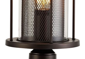 Lampe sur pied Ophelia, 1 x E27, bronze antique/verre clair, IP54 / VL08551 4