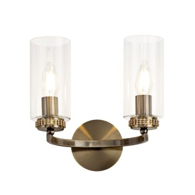 Lampada da parete Nina Switched, 2 x E14, ottone antico / VL08563