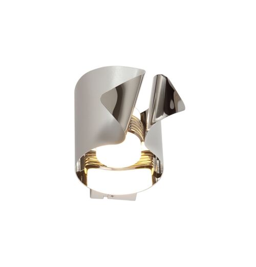 Euginie Wall Lamp, 1 x 7W LED, 3000K, 490lm, Sand White/Polished Chrome, 3yrs Warranty / VL08600