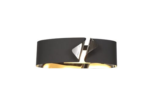 Amelia Wall Lamp, 1 x 10W LED, 3000K, 700lm, Sand Anthracite/Polished Chrome, 3yrs Warranty / VL08603