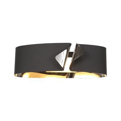 Amelia Wall Lamp, 1 x 10W LED, 3000K, 700lm, Sand Anthracite/Polished Chrome, 3yrs Warranty / VL08603