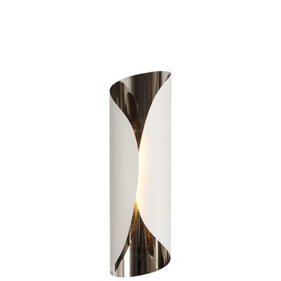 Leonie Wall Lamp, 1 x 7W LED, 3000K, 700lm, Sand White/Polished Chrome, 3yrs Warranty / VL08604
