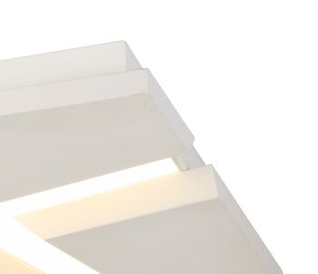 Daphne Flush Square Square Plafond, 1 x 50W LED, 3000K, 3500lm, Blanc Sable, Garantie 3 ans / VL08613 2