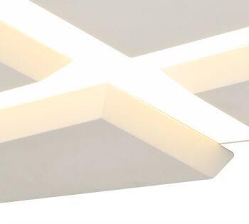 Daphne Flush Square Square Plafond, 1 x 50W LED, 3000K, 3500lm, Blanc Sable, Garantie 3 ans / VL08613 4