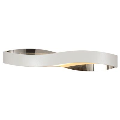 Yana Wall Lamp, 1 x 6W LED, 3000K, 420lm, Sand White/Polished Chrome, 3yrs Warranty / VL08624