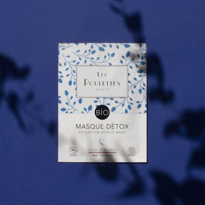 Detox fabric face mask - organic cotton - Coup d'Éclat certified Bio Cosmos Organic - Ecocert