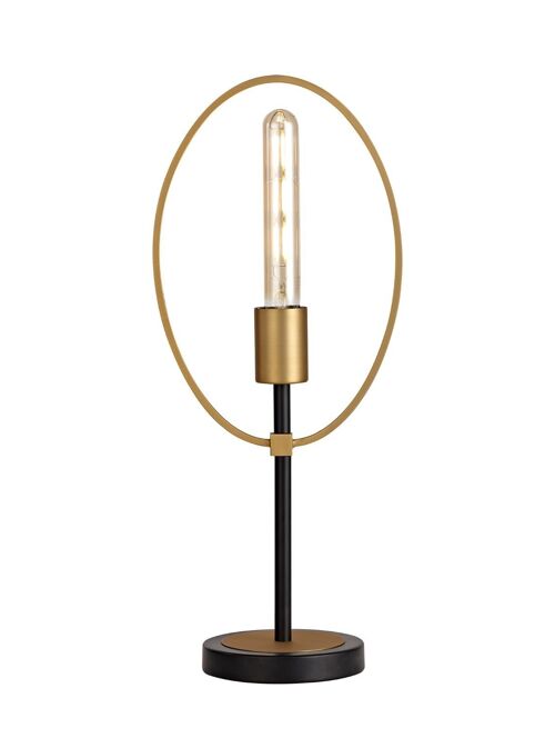 Libby Table Lamp, 1 Light E27, Sand Gold/Matt Black / VL08647