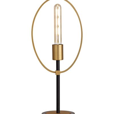 Lampe de table Libby, 1 lumière E27, or sable/noir mat / VL08647