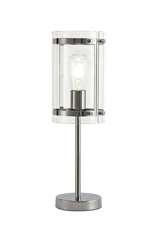 Lily Table Lamp, 1 Light E27, Polished Chrome / VL08650