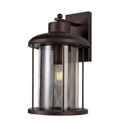 Ophelia Extra Large Wall Lamp, 1 x E27, Antique Bronze/Clear Glass, IP54, 2yrs Warranty / VL08665