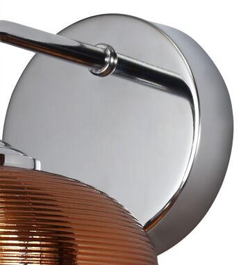 Karina Applique Murale Commutée, 1 x 8W LED, 4000K, Cuivre/Chrome Poli, Garantie 3 ans / VL08673 3