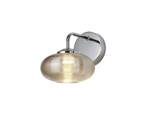 Karina Wall Lamp Switched, 1 x 8W LED, 4000K, Champagne/Polished Chrome, 3yrs Warranty / VL08674