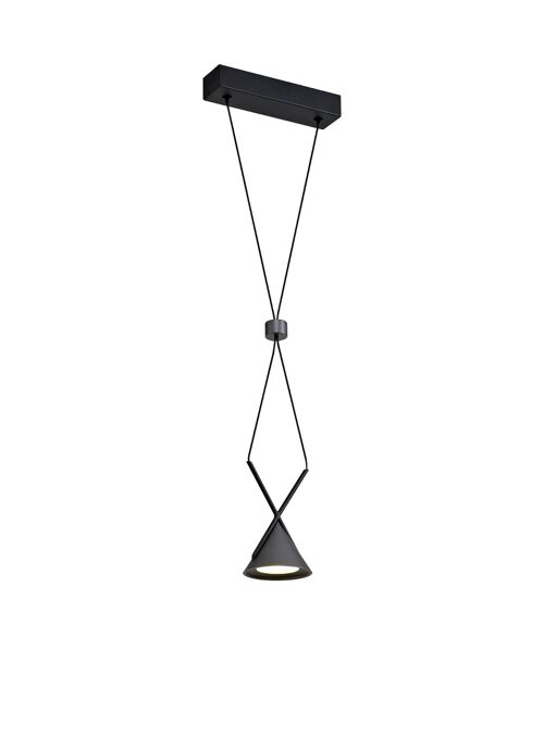 Eve Pendant 1 Light, 1 x 3W LED, 3000K, 110lm, Sand Black/Grey, 3yrs Warranty / VL08681