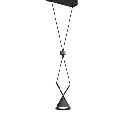 Eve Pendelleuchte, 1 Leuchte, 1 x 3 W LED, 3000 K, 110 lm, Sandschwarz/Grau, 3 Jahre Garantie / VL08681
