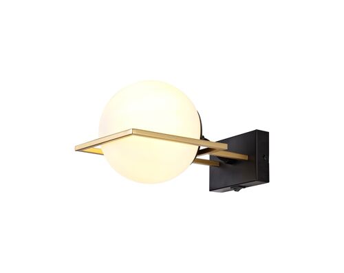 Melissa Wall Lamp Switched, 1 Light E14, Matt Black/Polished Gold / VL08799