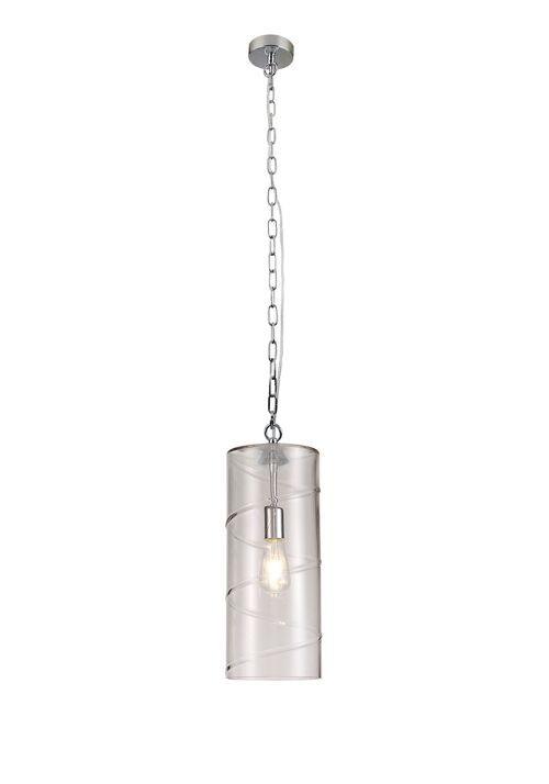 Harriet Pendant, 1 Light E27, Polished Chrome/Clear / VL08802