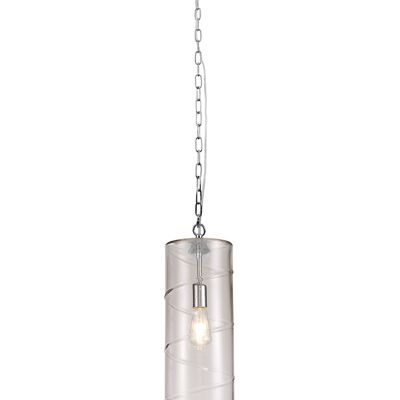 Lámpara Colgante Harriet, 1 Luz E27, Cromo Pulido/Transparente / VL08802