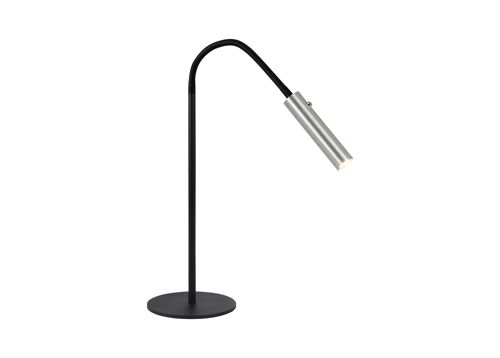 Lacey Table Lamp, 1 Light Adjustable Switched, 1 x 7W LED, 3000K, 436lm, Black/Aluminium, 3yrs Warranty / VL08811