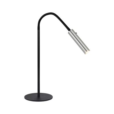 Lacey Table Lamp, 1 Light Adjustable Switched, 1 x 7W LED, 3000K, 436lm, Black/Aluminium, 3yrs Warranty / VL08811