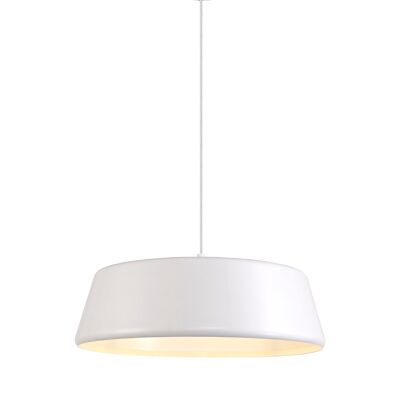 Foster Single Lámpara Colgante Grande, 1 Luz Orientable E27, Blanco Brillo/Blanco Brillo / VL08832