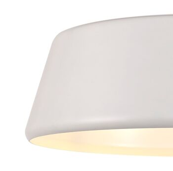 Foster Single Large Suspension, 1 Lumière Réglable E27, Blanc Brillant/Blanc Brillant / VL08832 3