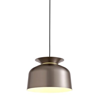 Lámpara Colgante Henry Single, 1 Luz Orientable E27, Níquel Satinado / VL08833