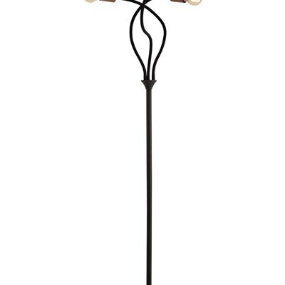 Garza Flexible Floor Lamp, 3 Light E27, Satin Black/Brushed Copper / VL08883