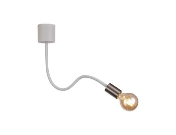 Garza Flexible Plafonnier 1 Lumière E27 Blanc Satiné/Nickel Satiné / VL08884 3