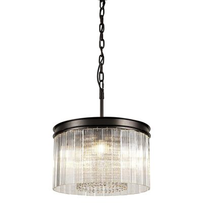 Edith Small Round Pendant, 5 Light E14, Brown Oxide / VL08909