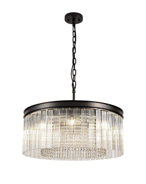 Edith Medium Pendant. 8 Light E14, Brown Oxide / VL08910